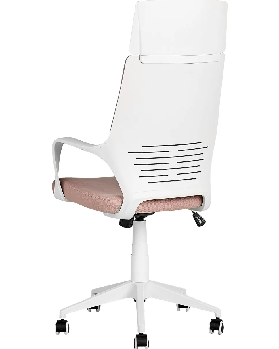 Cadeira De Escritorio Rosa E Branca Delight