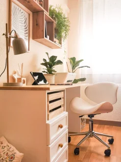 Cadeira De Escritorio Sem Bracos Branco Rotterdam