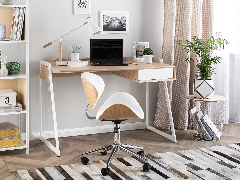 Cadeira De Escritorio Sem Bracos Branco Rotterdam