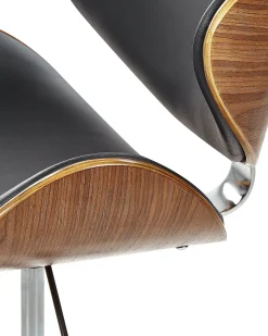 Cadeira De Escritorio Sem Bracos Castanha E Preta Rotterdam