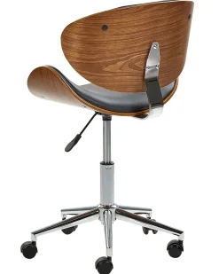 Cadeira De Escritorio Sem Bracos Castanha E Preta Rotterdam