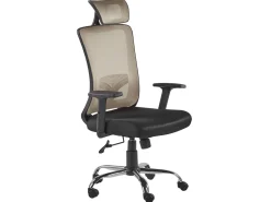 Cadeira De Escritorio Taupe E Preta Noble