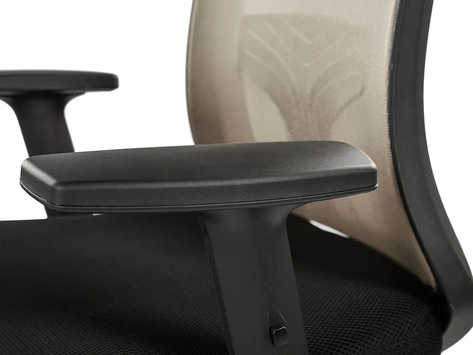 Cadeira De Escritorio Taupe E Preta Noble