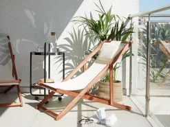 Cadeira De Jardim Com 2 Tecidos A Escolha Em Madeira Escura Avellino