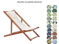 Cadeira De Jardim Com 2 Tecidos A Escolha Em Madeira Escura Avellino