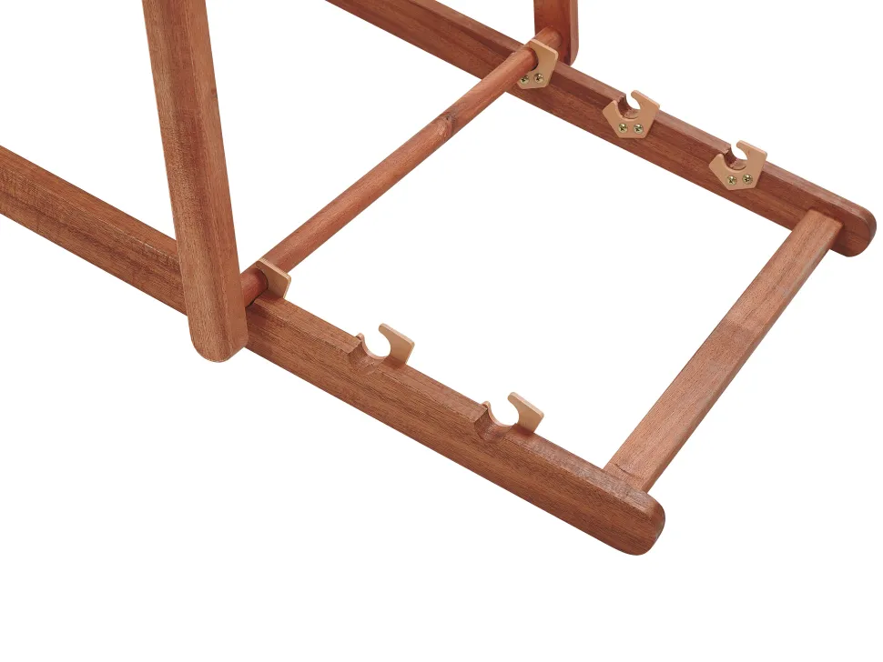 Cadeira De Jardim Com 2 Tecidos A Escolha Em Madeira Escura Avellino