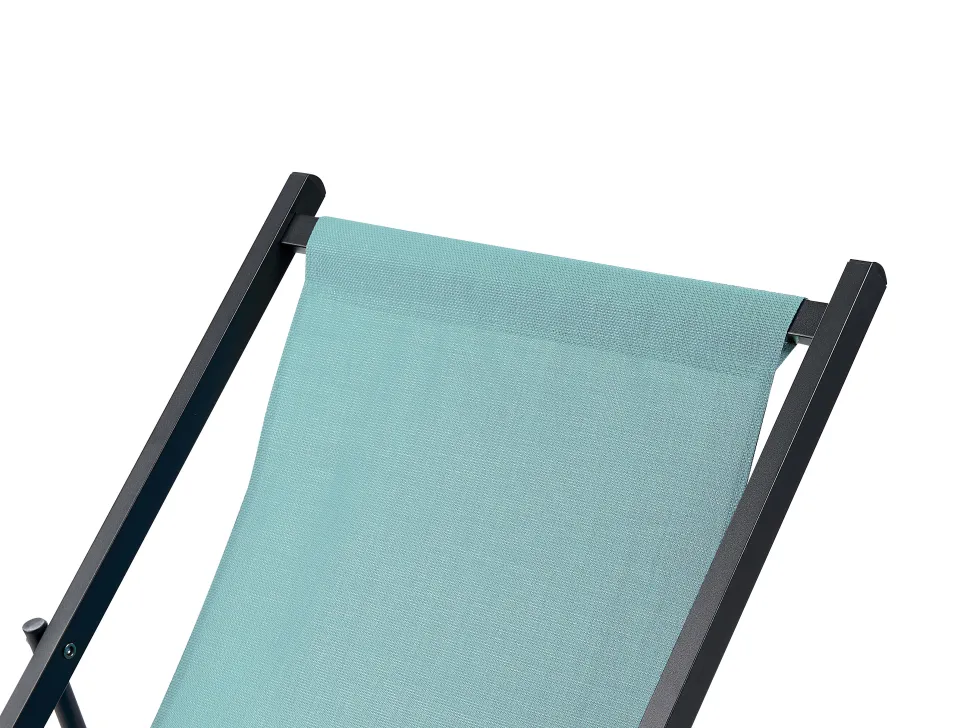 Cadeira De Jardim Dobravel Azul Turquesa E Preta Locri Ii