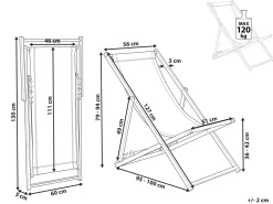 Cadeira De Jardim Dobravel Azul Turquesa E Preta Locri Ii