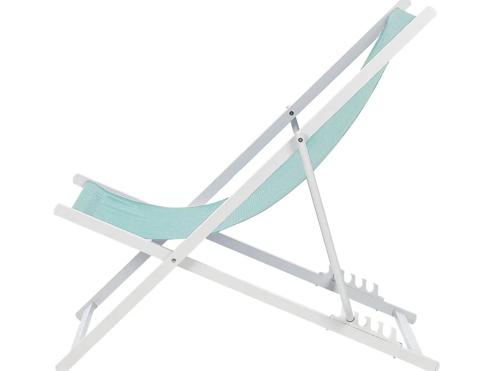 Cadeira De Jardim Dobravel Azul Turquesa E Branca Locri Ii