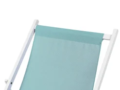 Cadeira De Jardim Dobravel Azul Turquesa E Branca Locri Ii