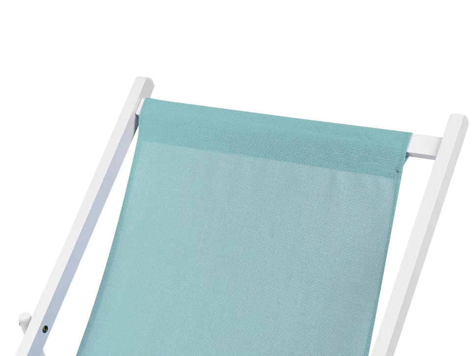 Cadeira De Jardim Dobravel Azul Turquesa E Branca Locri Ii