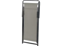 Cadeira De Jardim Dobravel Cinzenta E Preta Locri Ii