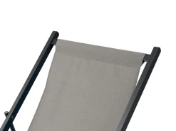 Cadeira De Jardim Dobravel Cinzenta E Preta Locri Ii