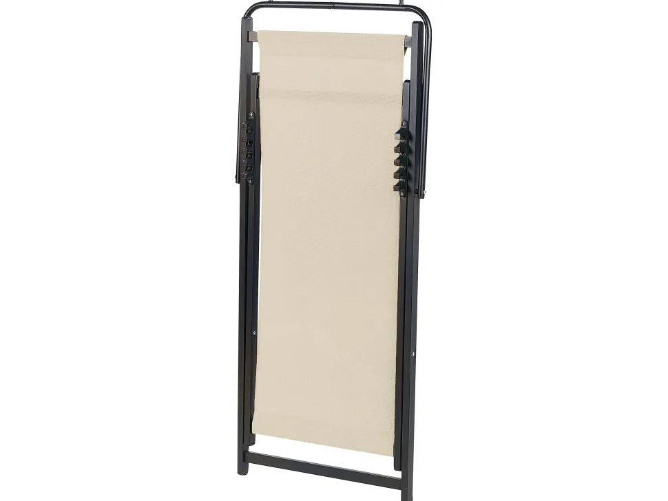 Cadeira De Jardim Dobravel Creme E Preta Locri Ii