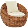 Cadeira De Jardim Em Rattan Natural Lerici