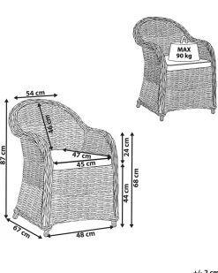 Cadeira De Jardim Em Rattan Cor Natural Susua