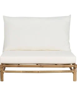 Cadeira Em Bambu Claro E Branco Todi