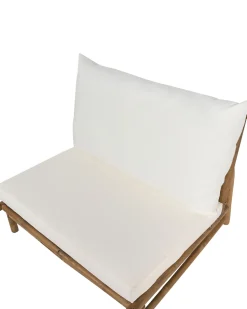 Cadeira Em Bambu Claro E Branco Todi
