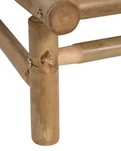 Cadeira Em Bambu Claro E Branco Todi