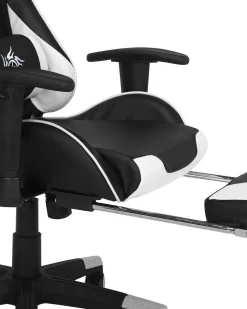 Cadeira Gaming Em Pele Sintetica Branca E Preta Victory