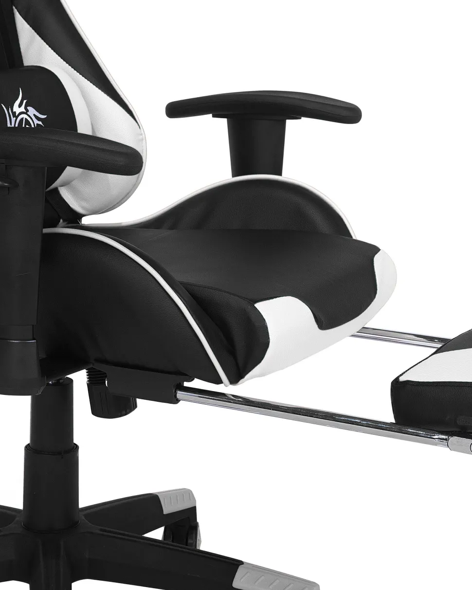 Cadeira Gaming Em Pele Sintetica Branca E Preta Victory