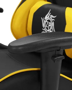 Cadeira Gaming Em Pele Sintetica Amarela E Preta Victory