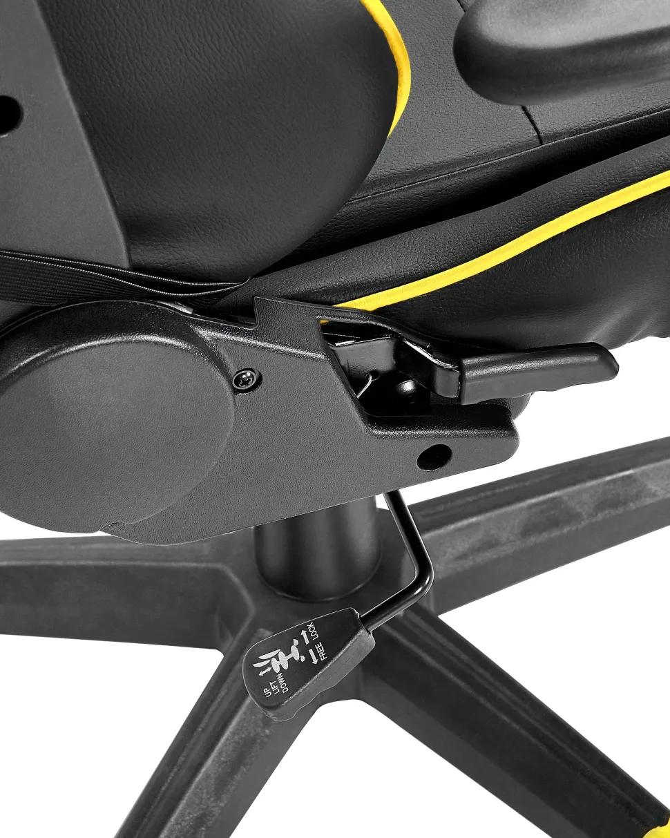 Cadeira Gaming Em Pele Sintetica Amarela E Preta Victory