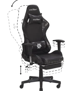 Cadeira Gaming Em Pele Sintetica Camuflada E Preta Victory