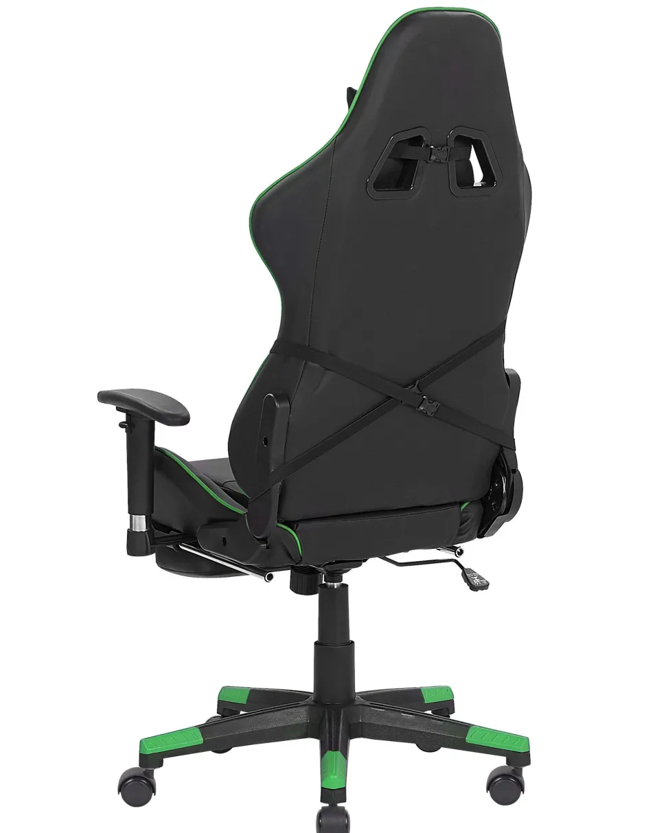 Cadeira Gaming Em Pele Sintetica Verde E Preta Victory