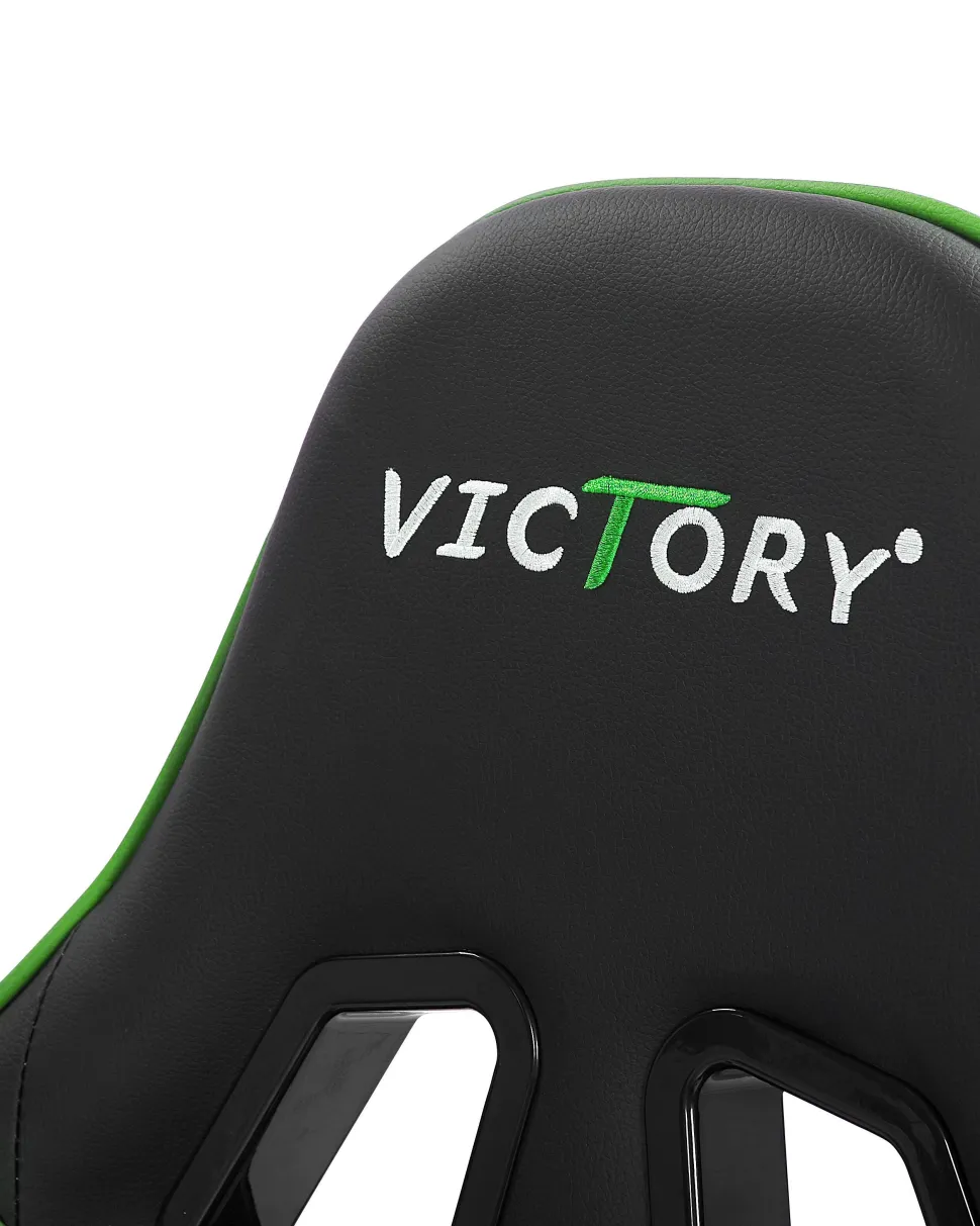 Cadeira Gaming Em Pele Sintetica Verde E Preta Victory