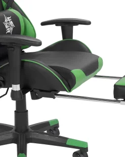 Cadeira Gaming Em Pele Sintetica Verde E Preta Victory