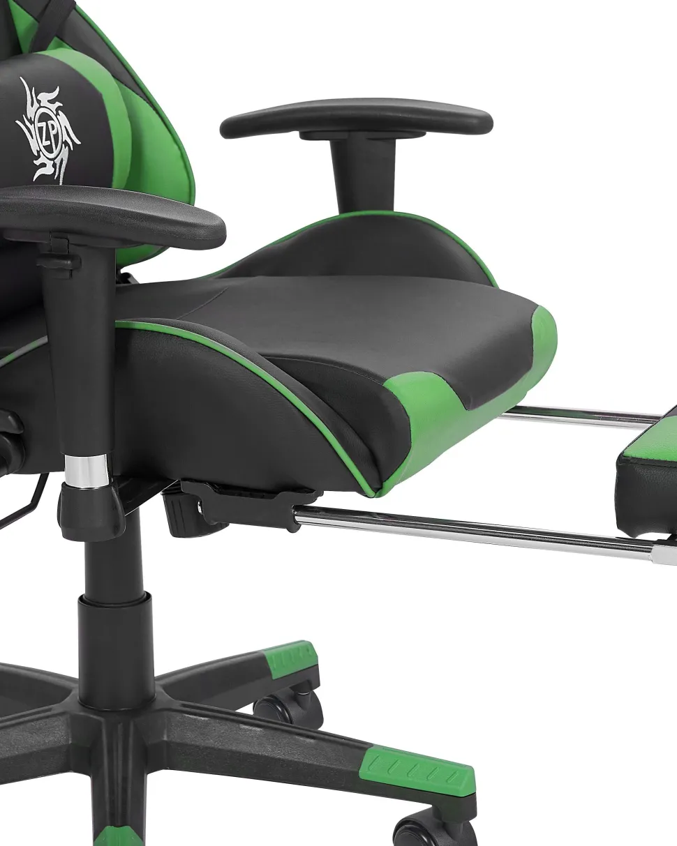 Cadeira Gaming Em Pele Sintetica Verde E Preta Victory