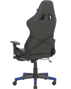Cadeira Gaming Em Pele Sintetica Azul E Preta Victory