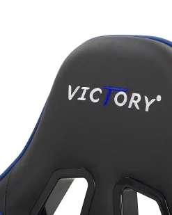 Cadeira Gaming Em Pele Sintetica Azul E Preta Victory