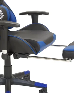 Cadeira Gaming Em Pele Sintetica Azul E Preta Victory