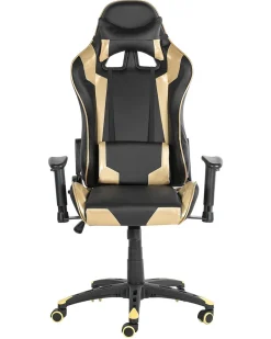 Cadeira Gaming Preta E Dourada Knight