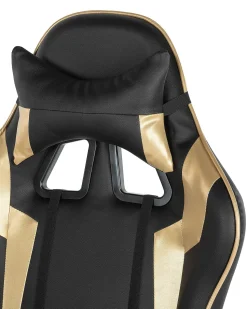 Cadeira Gaming Preta E Dourada Knight