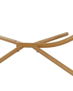 Cadeira Suspensa Em Rattan Creme Com Suporte Acri