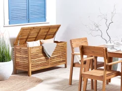 Caixa De Arrumação Para Jardim Em Madeira Castanha Clara 130 X 64 Cm Riviera