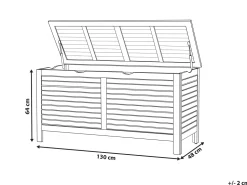 Caixa De Arrumação Para Jardim Em Madeira Castanha Escura 130 X 64 Cm Riviera