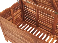 Caixa De Arrumação Para Jardim Em Madeira Castanha Escura 130 X 64 Cm Riviera