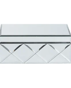 Caixa De Joias Com Efeito Espelhado Prateado Gorron