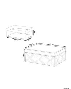 Caixa De Joias Com Efeito Espelhado Prateado Gorron