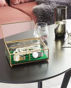 Caixa De Joias Dourada Saintes