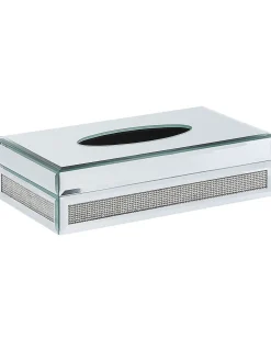 Caixa Espelhada Para Lencos Prateada Charly