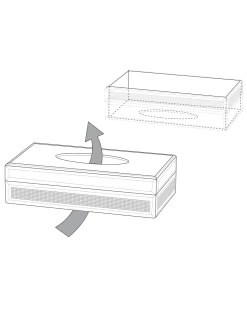 Caixa Espelhada Para Lencos Prateada Charly