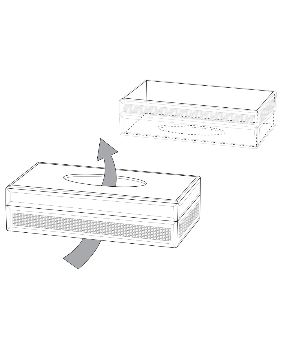 Caixa Espelhada Para Lencos Prateada Charly