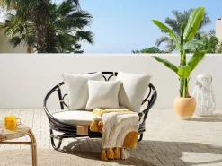 Cama De Jardim Em Rattan Preto Rossano