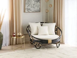 Cama De Jardim Em Rattan Preto Rossano