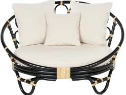 Cama De Jardim Em Rattan Preto Rossano